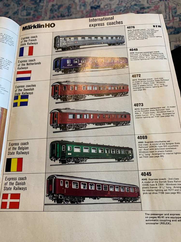 1973 Marklin E model train brochure in English