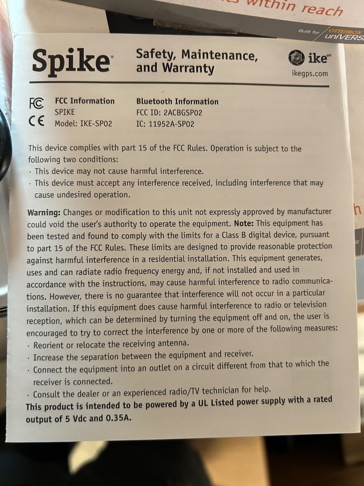 Spike By Ike Measuring Device for Tablets / IKE-SP02 Open Box