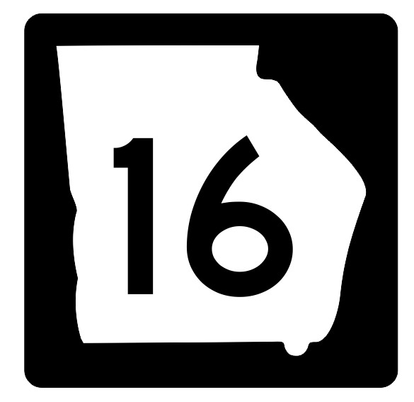 Georgia State Route 16 Sticker Decal
