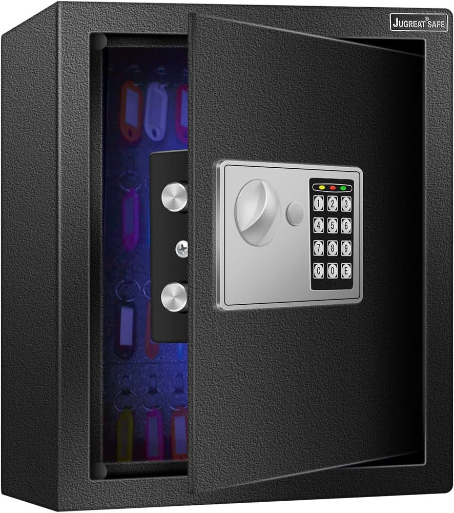 JUGREAT 80 Keys Cabinet with Sensor Light,Electronic Key Safe,Pin Code Keyless S