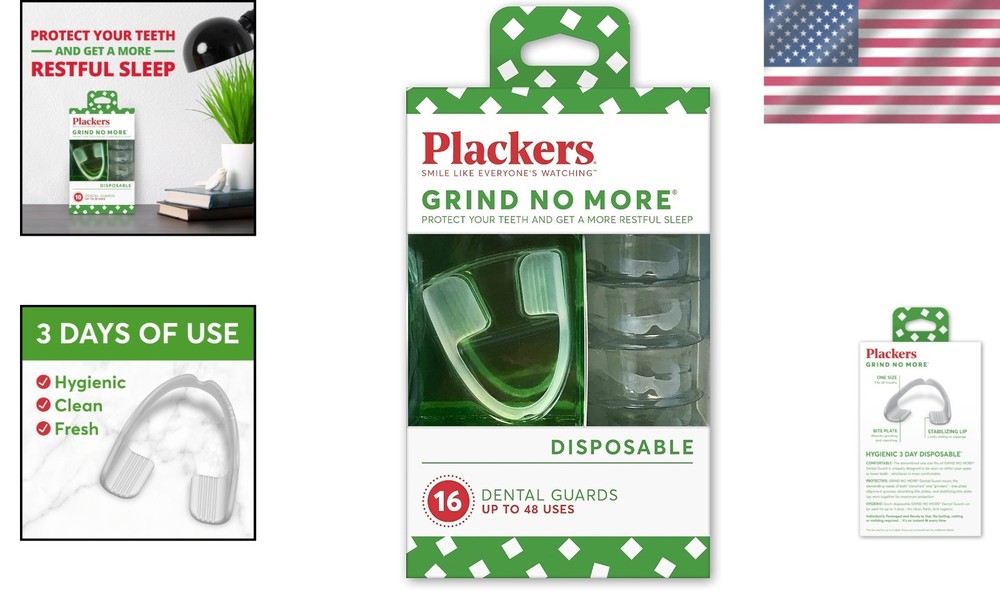 16 Count Grind No More Night Guards - Effective Teeth Protection, No Molding