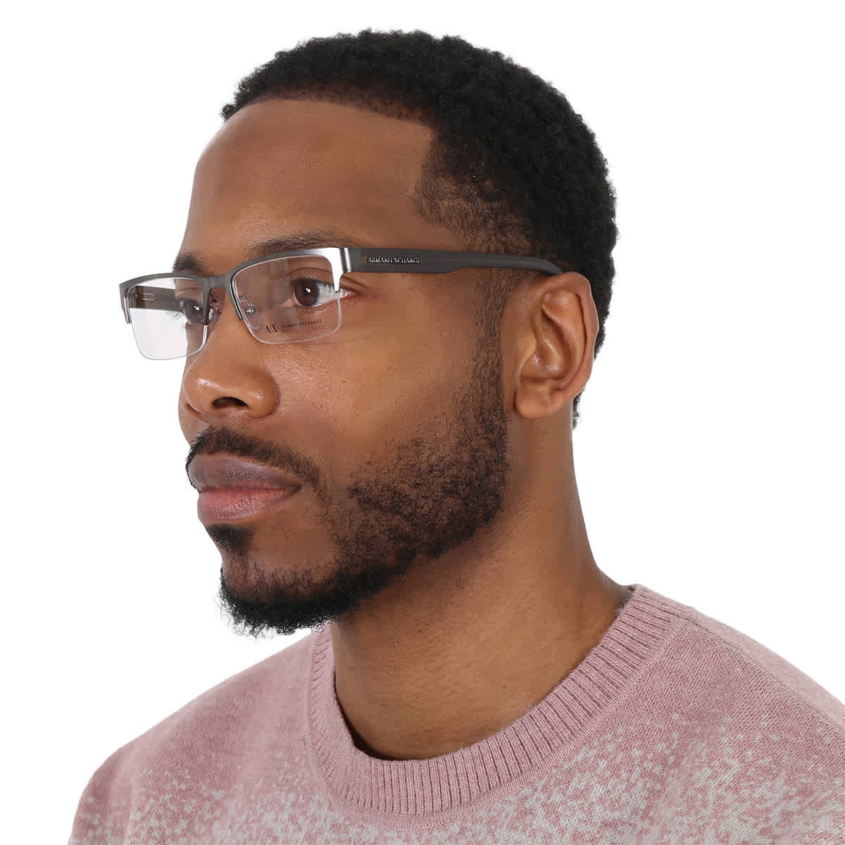 Armani Exchange Demo Rectangular Men's Eyeglasses AX1014 6060 53 AX1014 6060 53