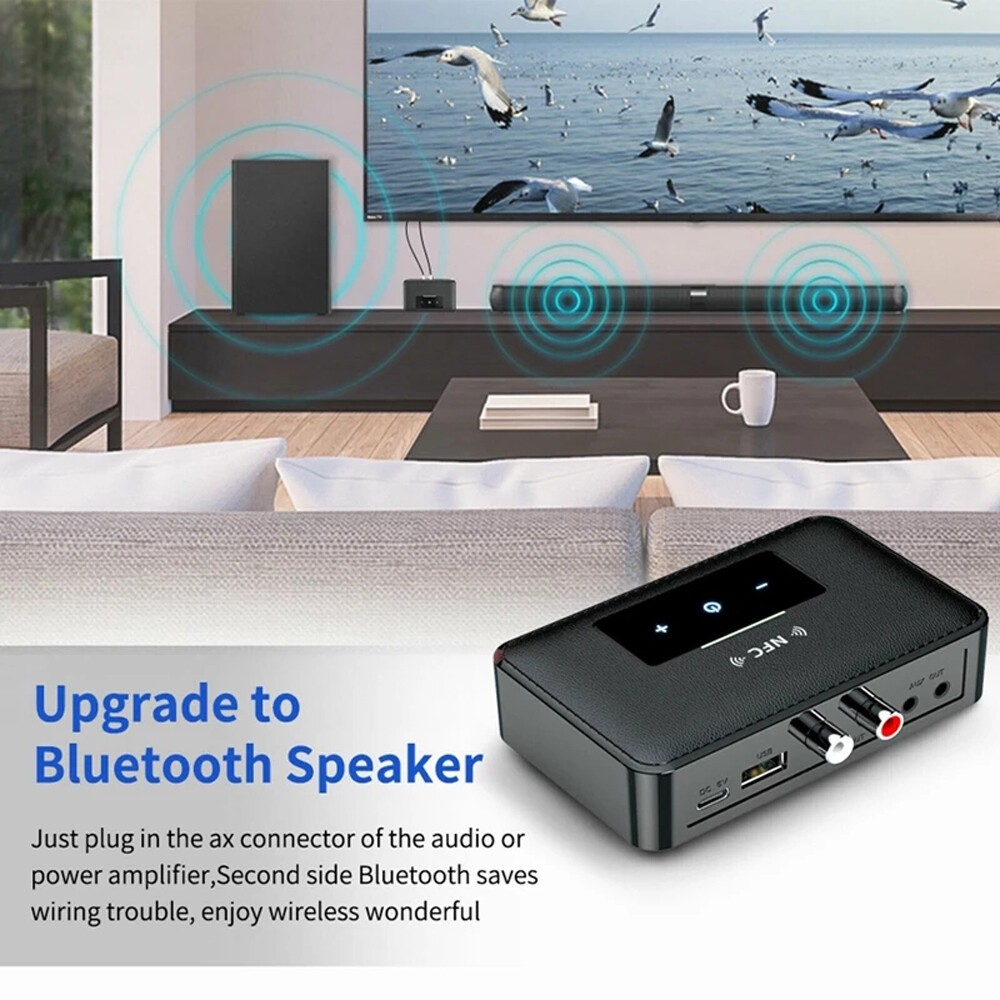 Long Range Bluetooth 5.0 Transmitter Receiver Audio Adapter for TV Home Stereos