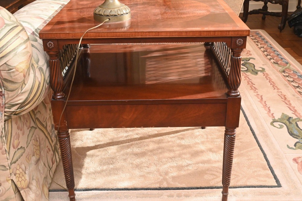 Irwin Mahogany Two-Tier Side Tables