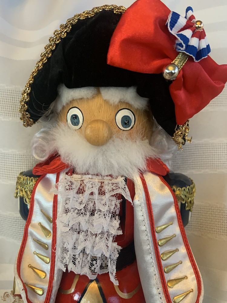 Exquisite Fine Nutcracker Music Box George Washington/colonial Read