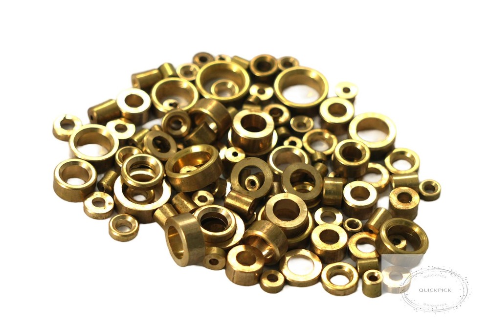 100 Clock Bushes for Pivots Brass Bushing Assorted Mixed Sizes External Diameter