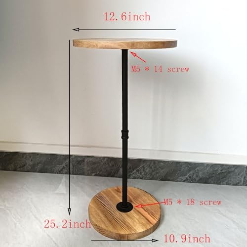 Round Side Table, Small End Tables for Small Spaces,Ideal As A Side Table Next
