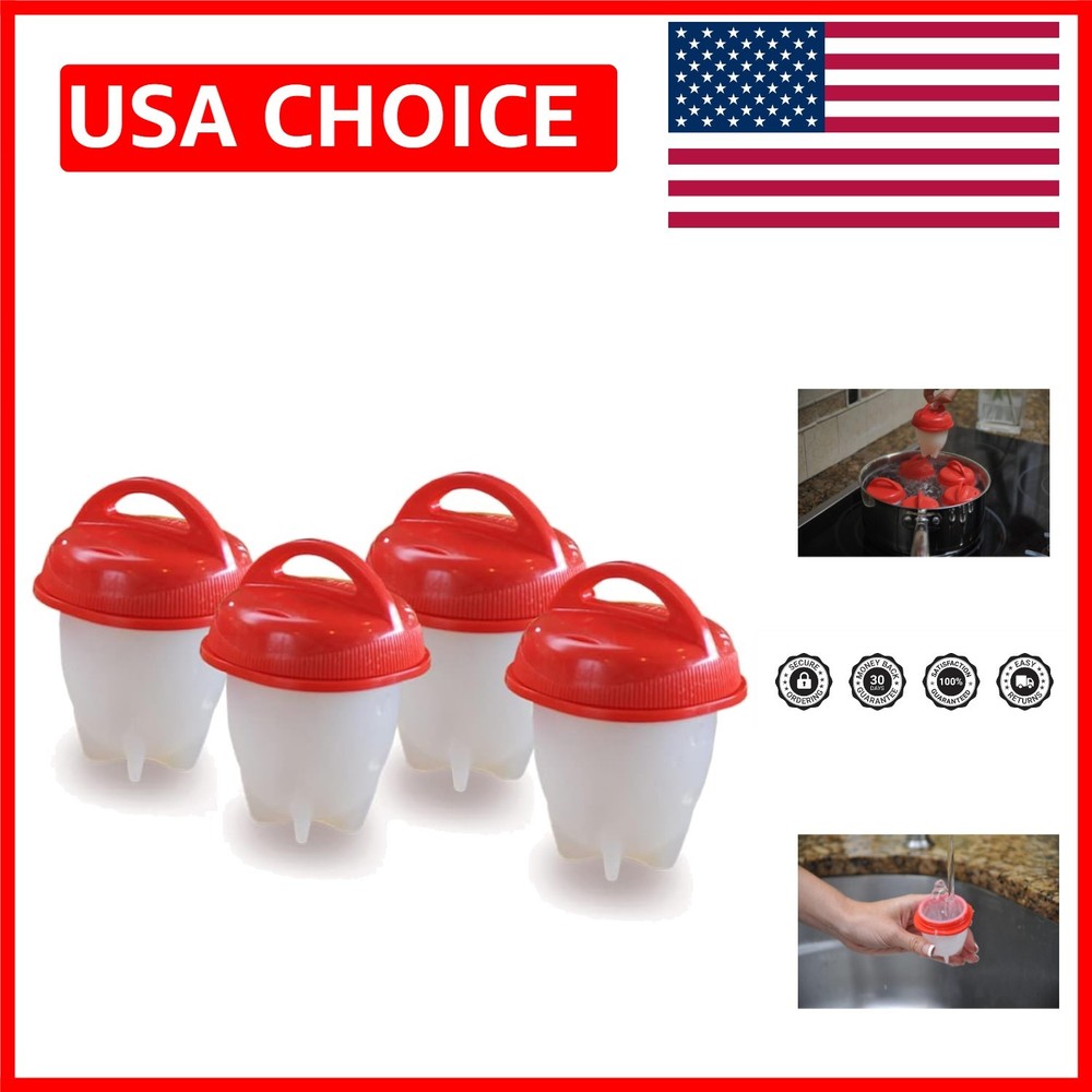 Dishwasher Safe Silicone Egg Cooker with Recipe Guide for Kitchen Efficiency