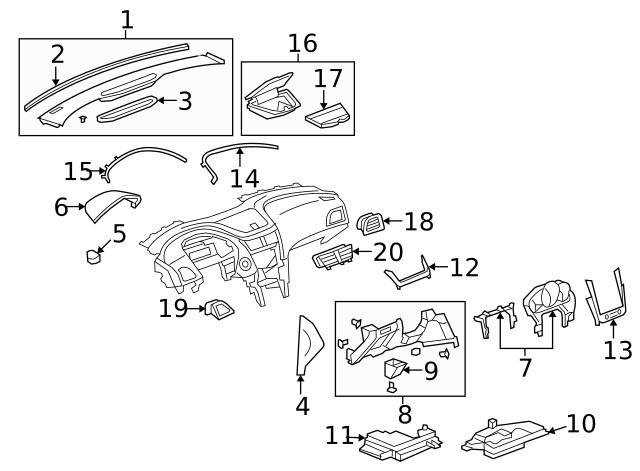 Genuine GM Storage Compartment 25922392
