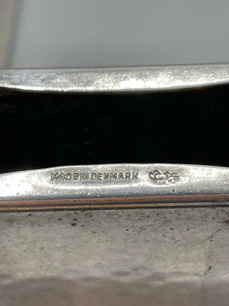 Vintage Silver Plate Cigarette Case, Danish