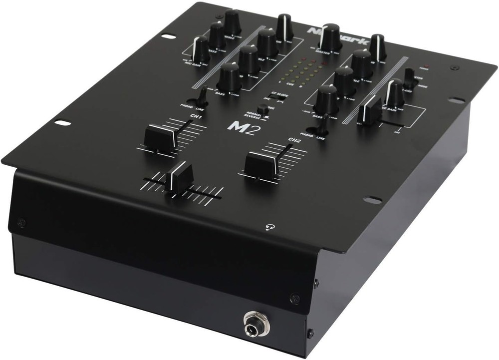 Professional 2-Channel DJ Mixer with Replaceable Crossfader & Microphone Input