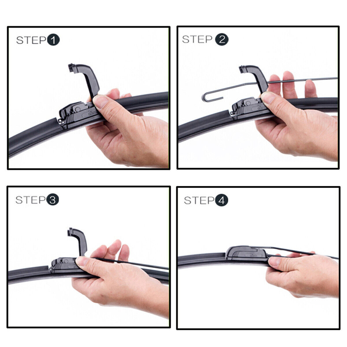 18"/18" Windshield Wiper Blades Premium Rubber J-Hook Window Left & Right Wipers