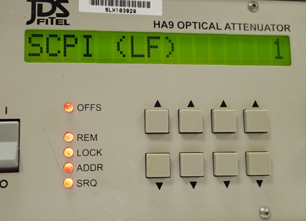 JDS FITEL HA9 PROGRAMMABLE OPTICAL ATTENUATOR HA9503-SPL2 100dB, 200mW, TESTED!