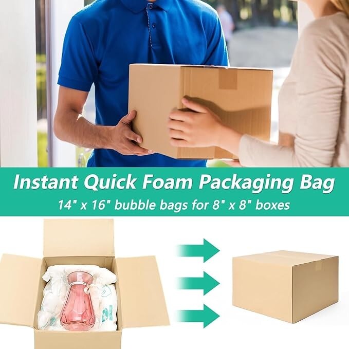 NEW 2 Pack 18"x18" Expanding Packing Foam Instant Pack