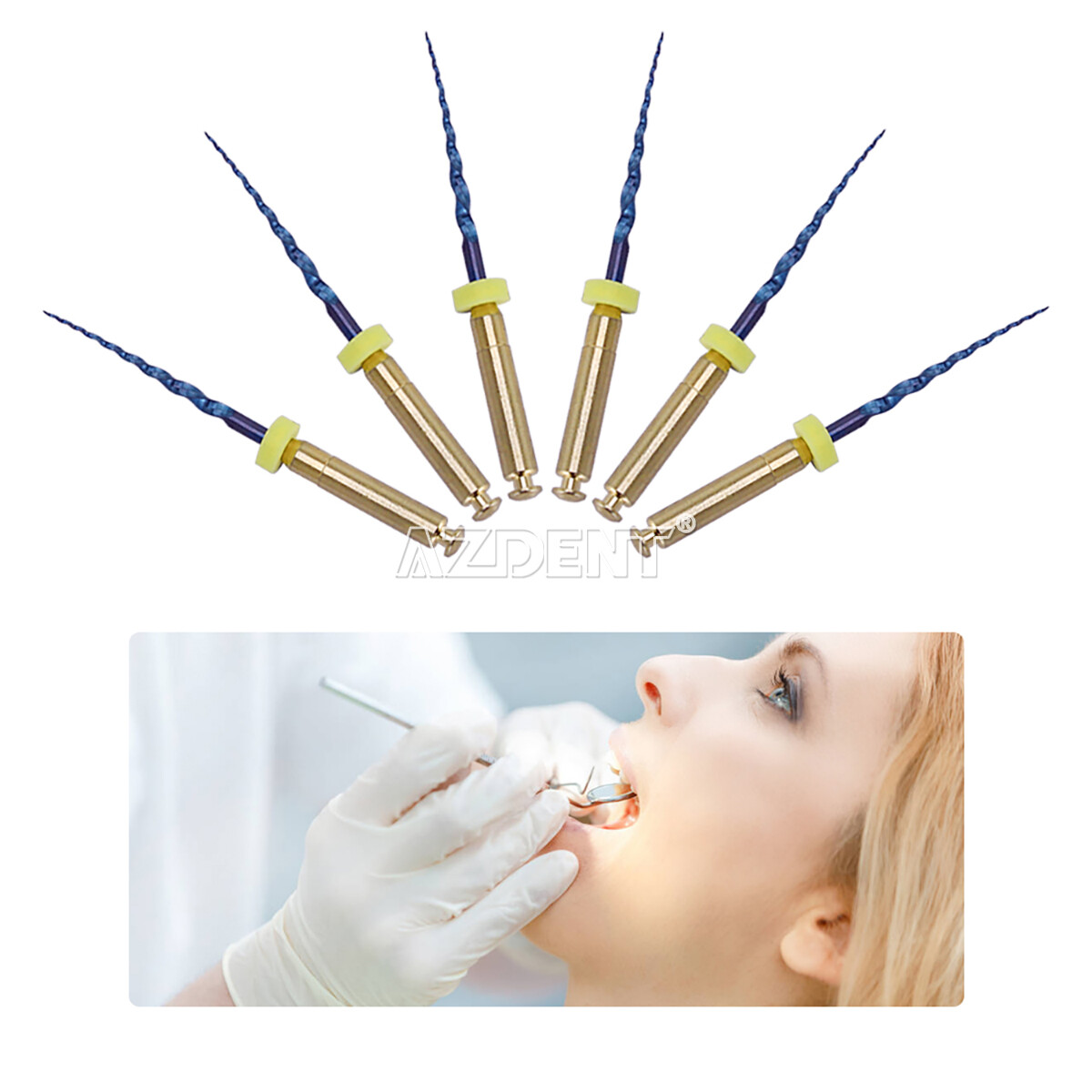 AZDENT Dental Endo Rotary Files X-Pro Gold Taper SX-F3 NITI Root Canal Files