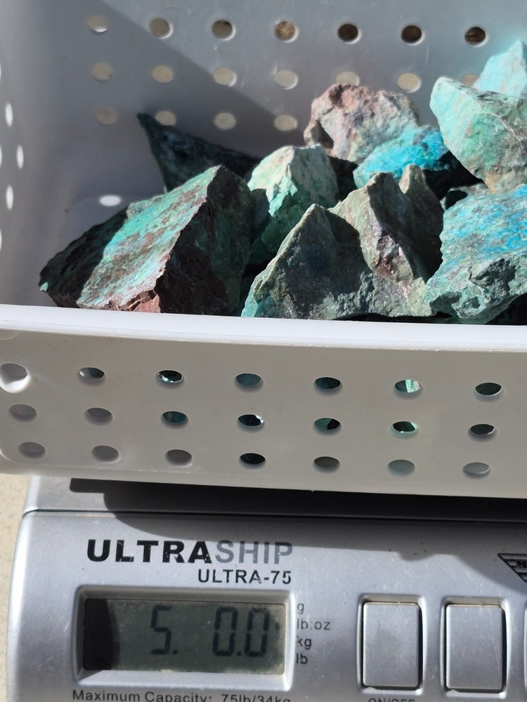 5# Chrysocolla *Smaller Pieces *Crystals *Possibly from Mexico(?) *By 5 lb batch