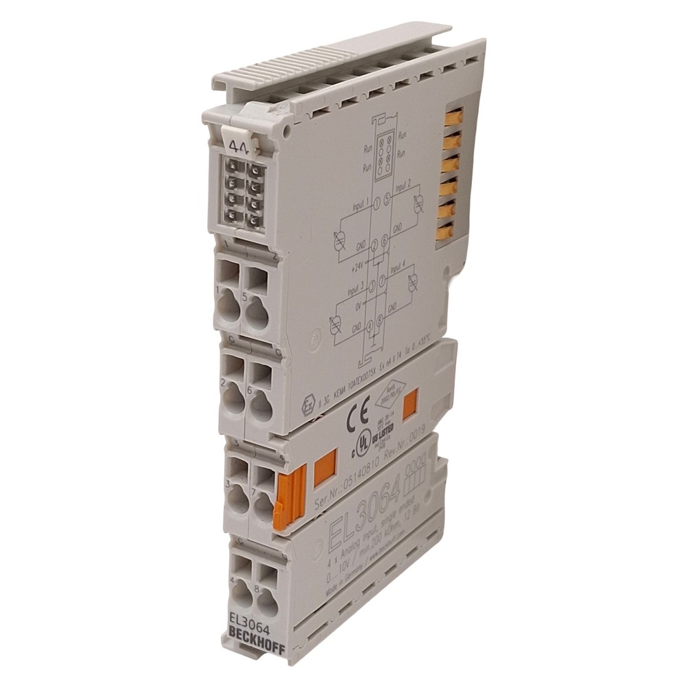 Beckhoff EL3064 EtherCAT Terminal, 4-Channel Analog Input, 0-10V, 12-bit