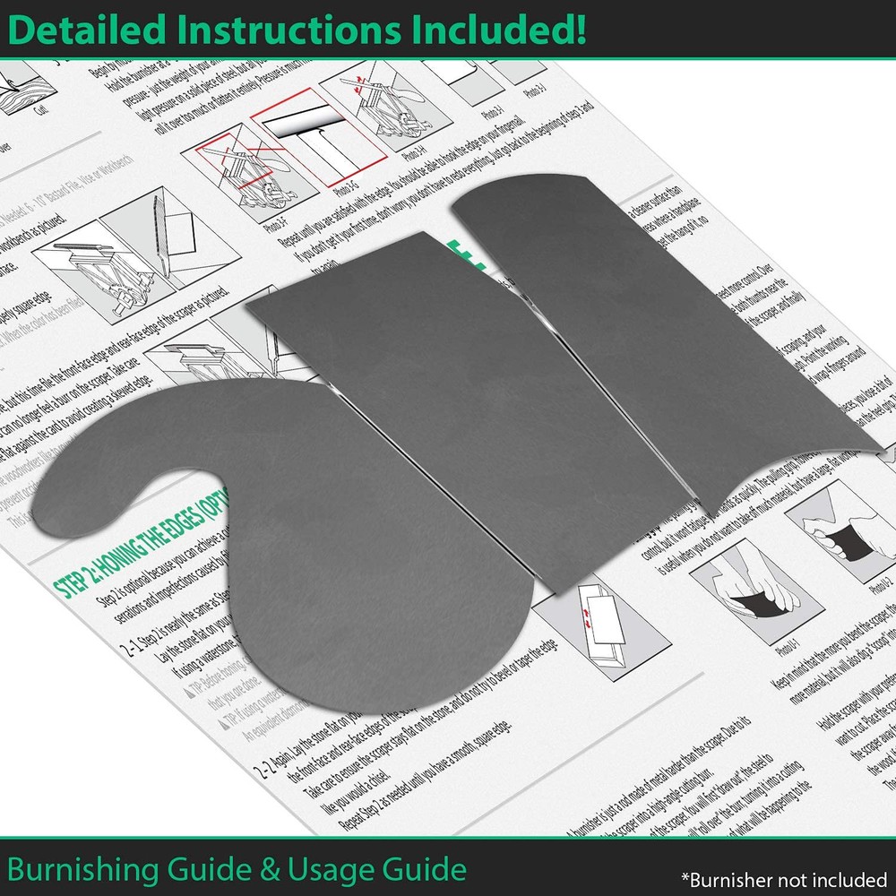 Cabinet Scraper Card Set - Curved 3Pc