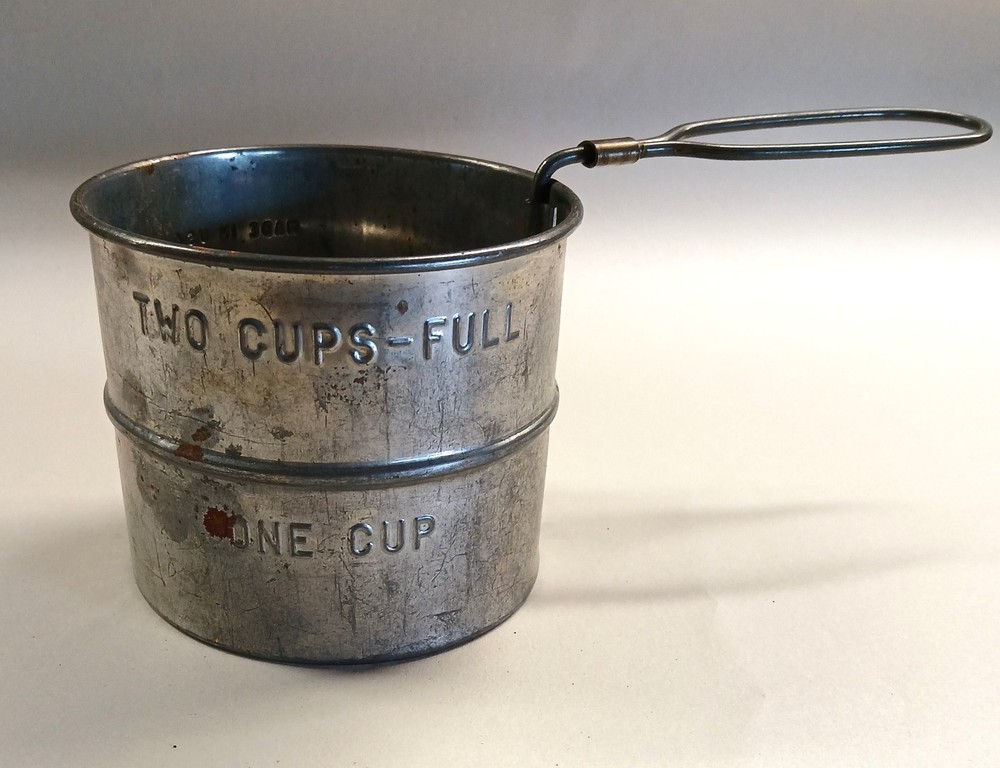 Antique Flour Sifter Two Cup