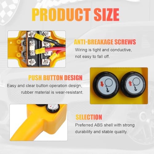 Winch Controller, Push Button Winch Remote Assembly Replacement for Pulling