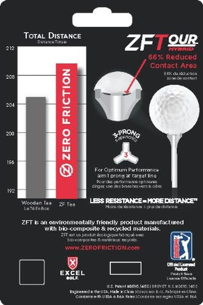 Zero Friction Tour Golf Tees