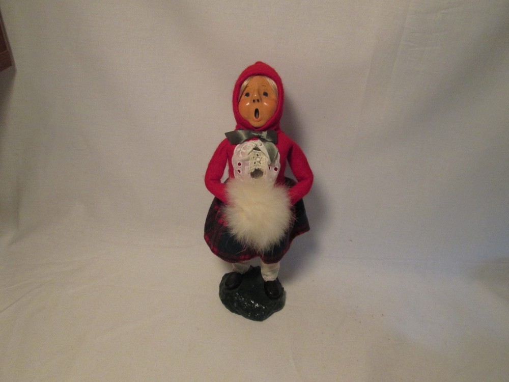 Byers Choice 1981 Blonde  Girl Fine Condition with Bumpy Base