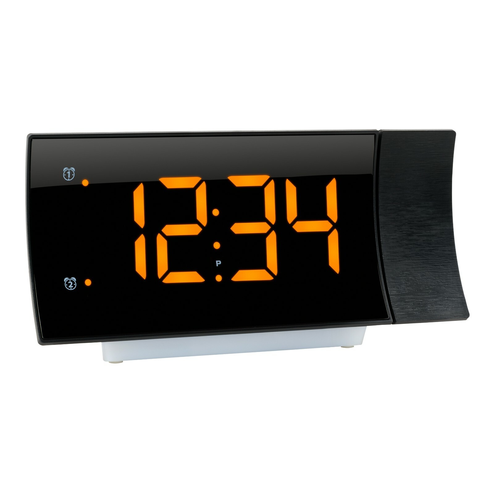 817-83957 La Crosse Technology Curved LED Projection Alarm Clock with FM Radio