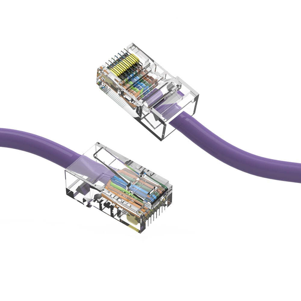 7Ft CAT6 UTP Ethernet Network Non Booted Cable Purple
