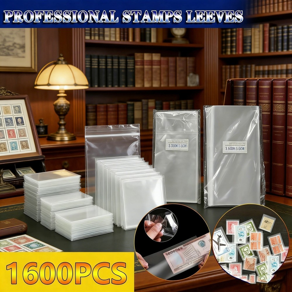 16-Size OPP Coin & Stamp Bags | 100Pcs/Bag | Clear & Flexible Storage Holders