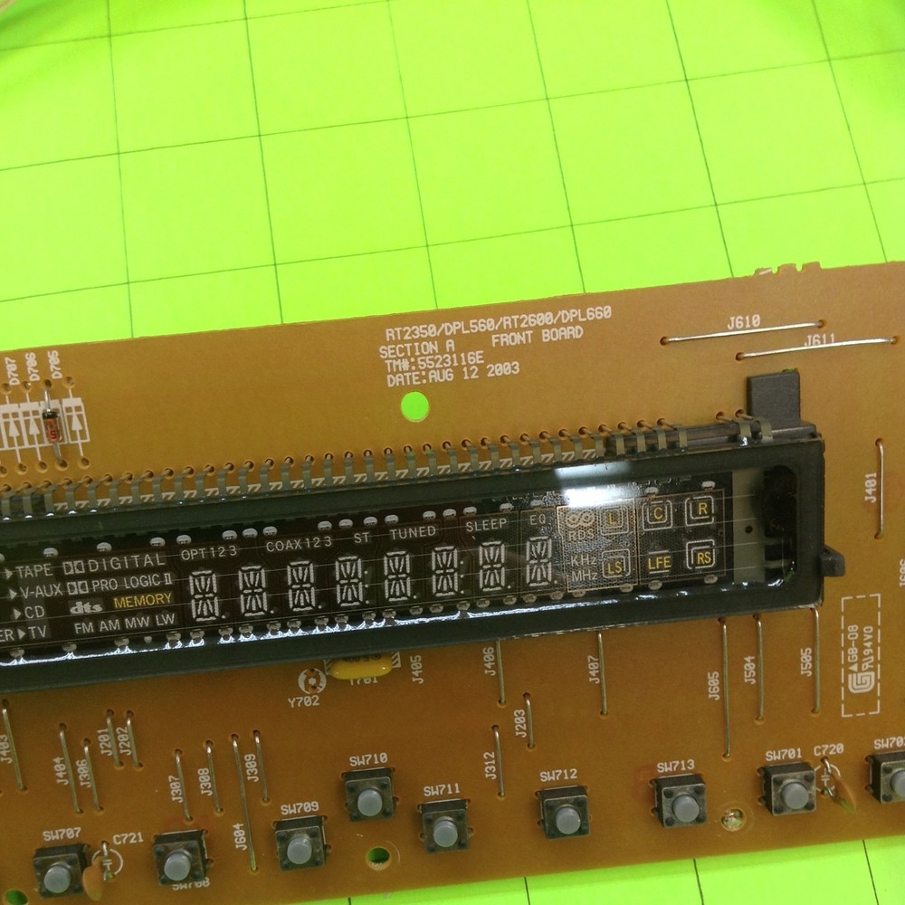 RCA RT2360B Stereo Amplifier Front Display Main Board 5523116E