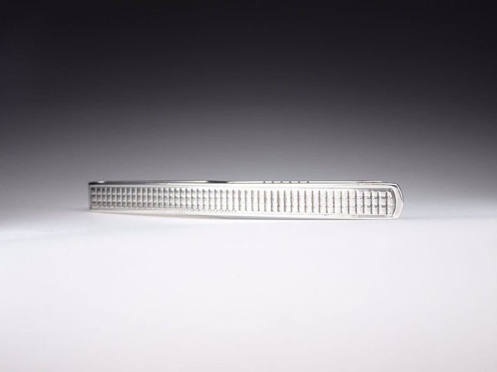 Dunhill Block Check Silver Tie Pin