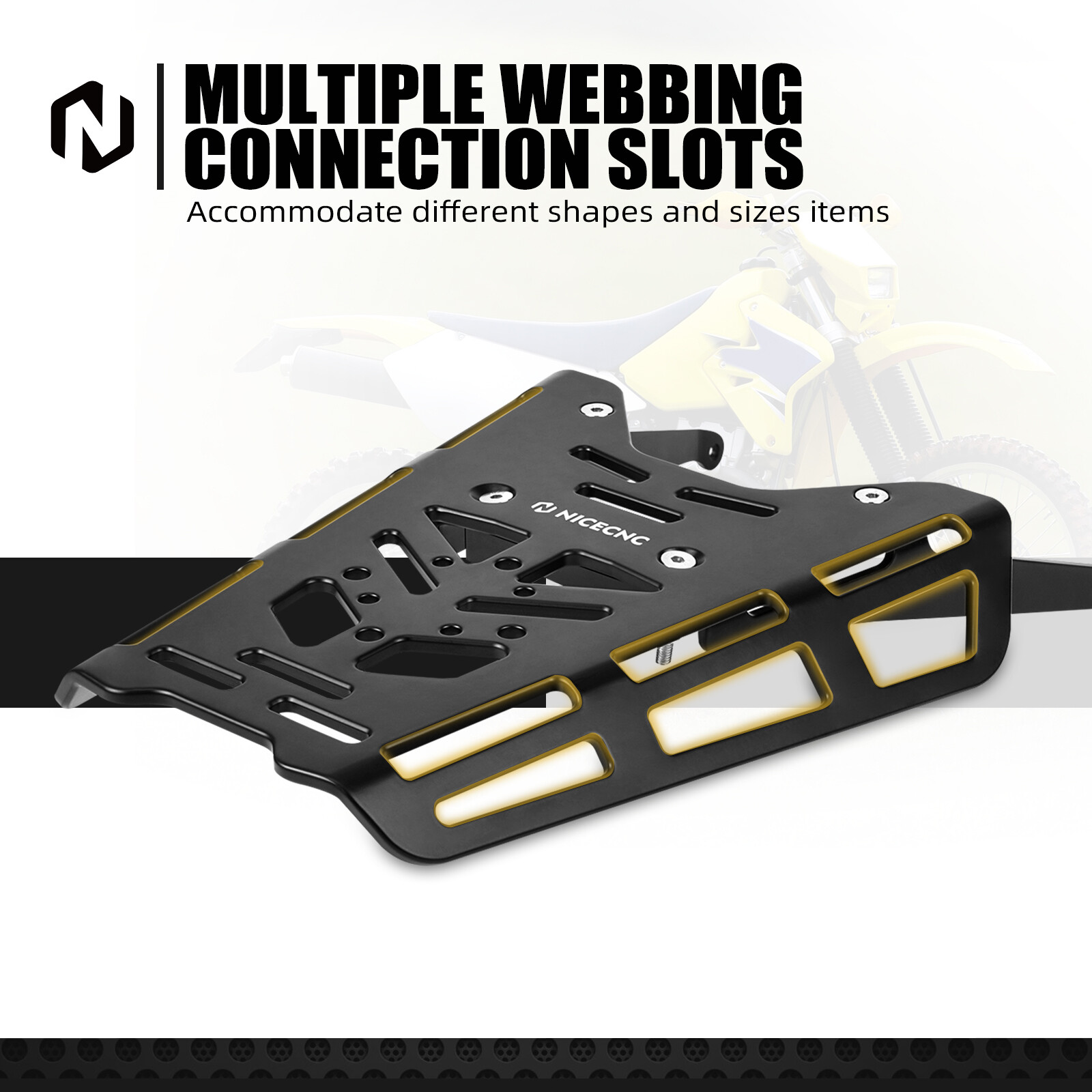 CNC Rear Luggage Rack Bracket Kit For Suzuki DR-Z400SM DRZ400S 400SM 2000-2025