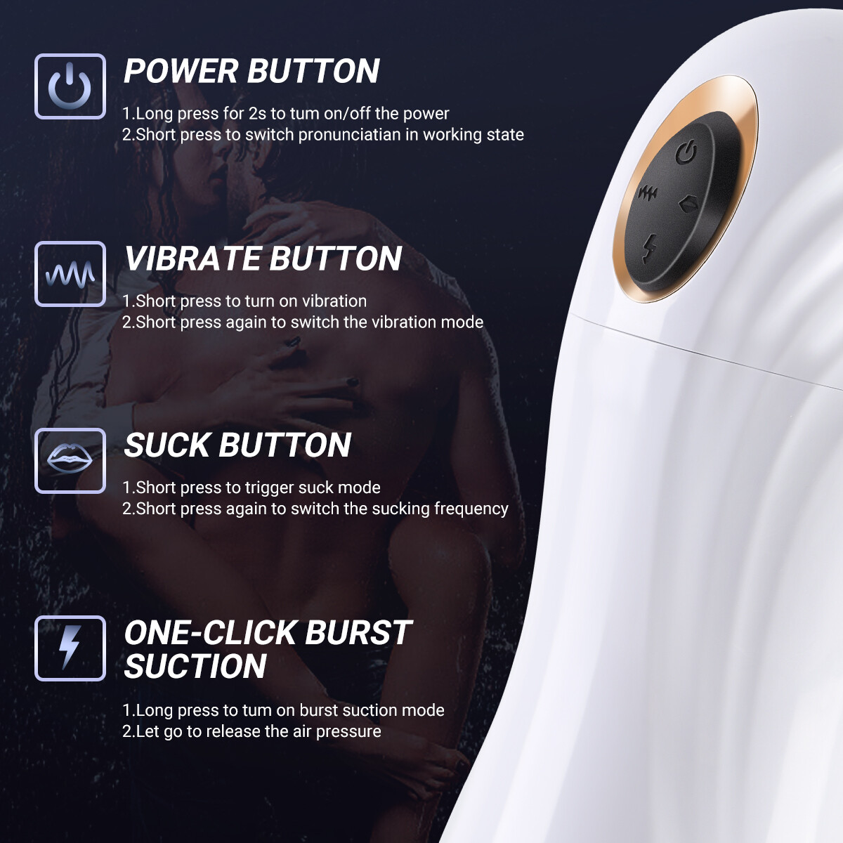 Blowjob Automatic Male Masturbaters Cup Stroker Sucking Vibrator Sex Toy For men