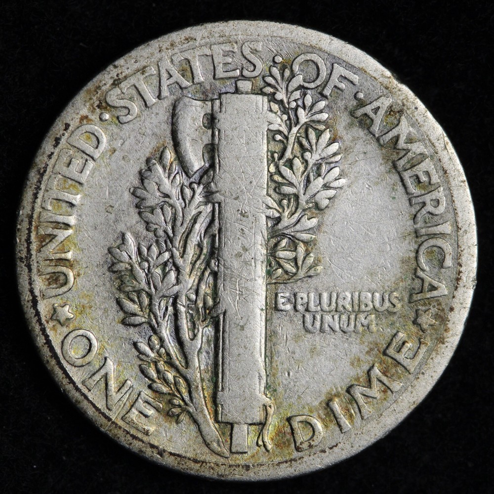 1916 Mercury Silver Dime CHOICE FINE TONED E131 WAH