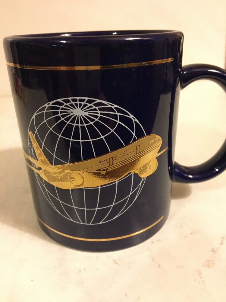Boeing 777 Coffee Cup or Mug, Quality Support Blue, Clean