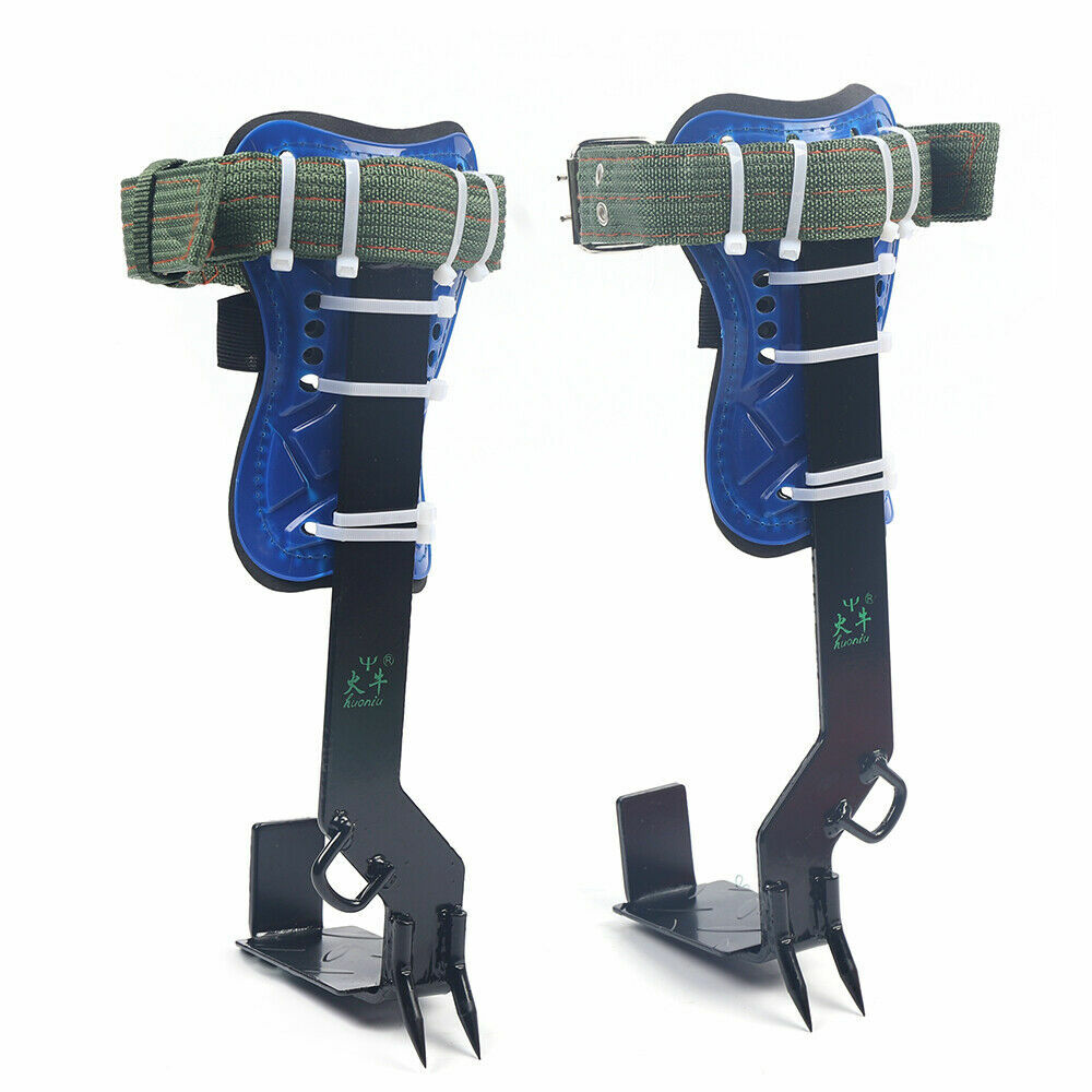 Tree Climbing Spike Set Pole Climbing Spurs w/ Rope Climber Adjustable Long!