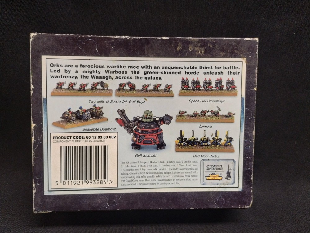 GW Warhammer Epic 40,000 SPACE ORC MOB Empty Box (box only)