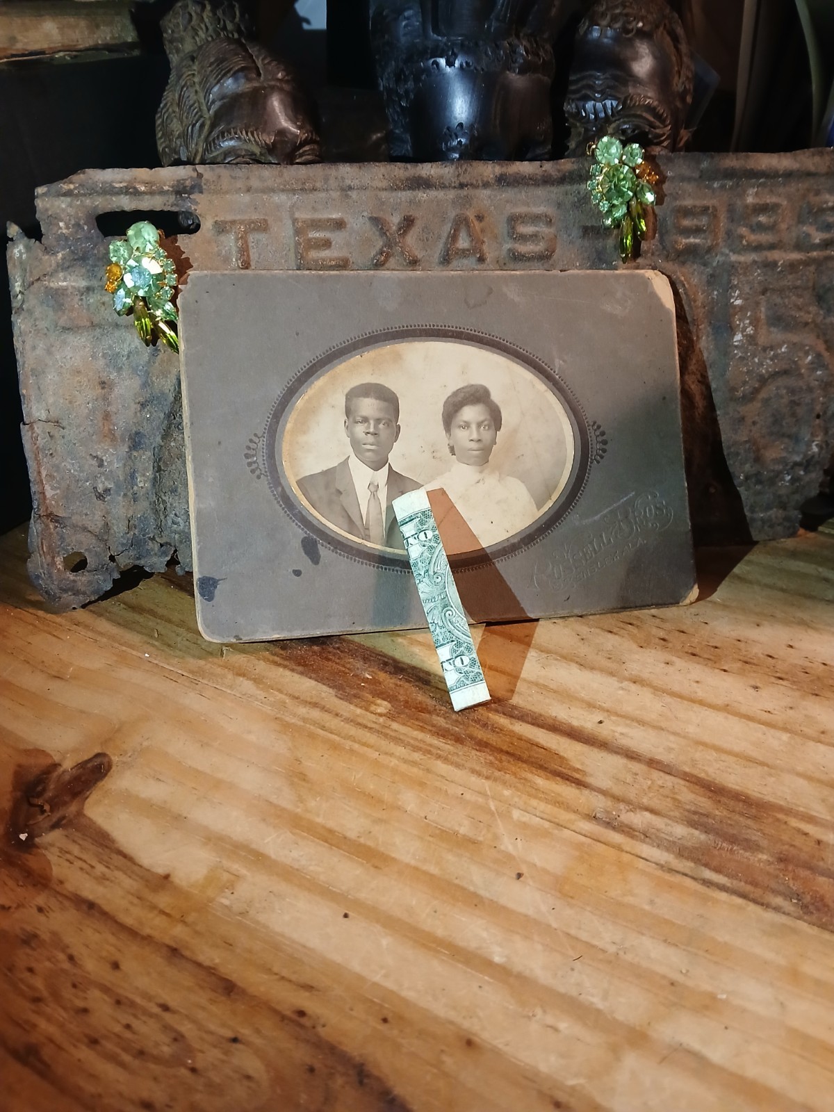 Antique African American Cabinet COLORED COUPLE * ENSLEY ALABAMA