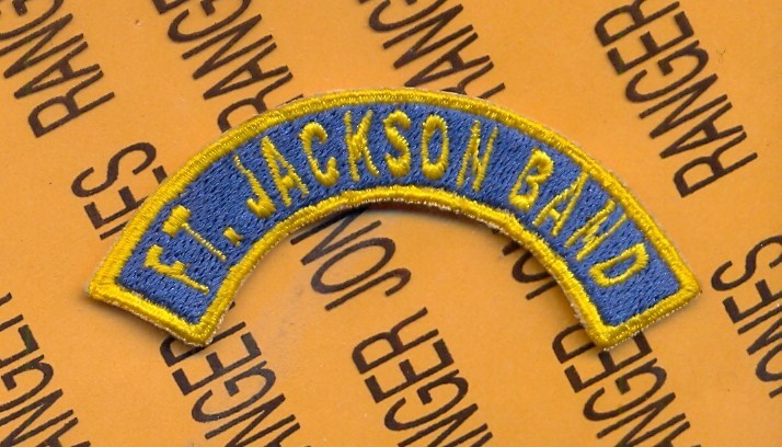 US Army Fort FT JACKSON BAND tab arc ~3" patch c/e