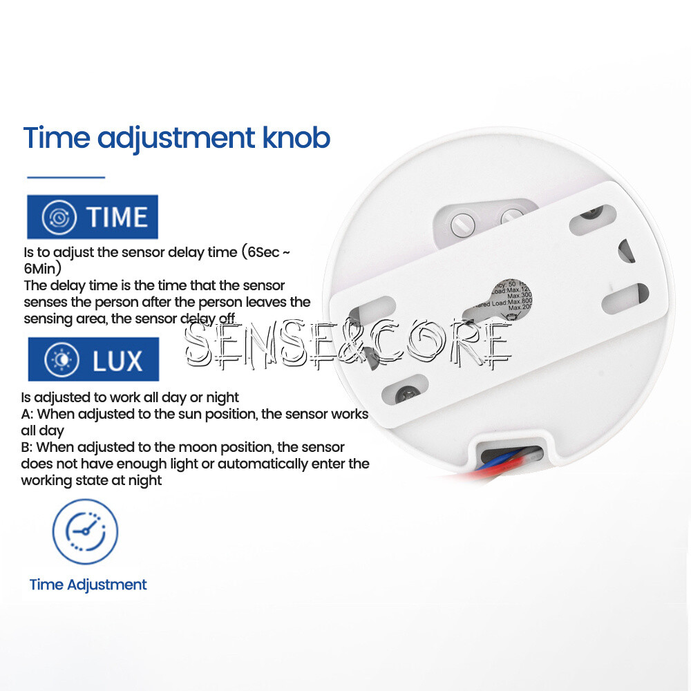 AC85-265V Infrared PIR Motion Induction Sensor Switch For LED Ceiling Light-