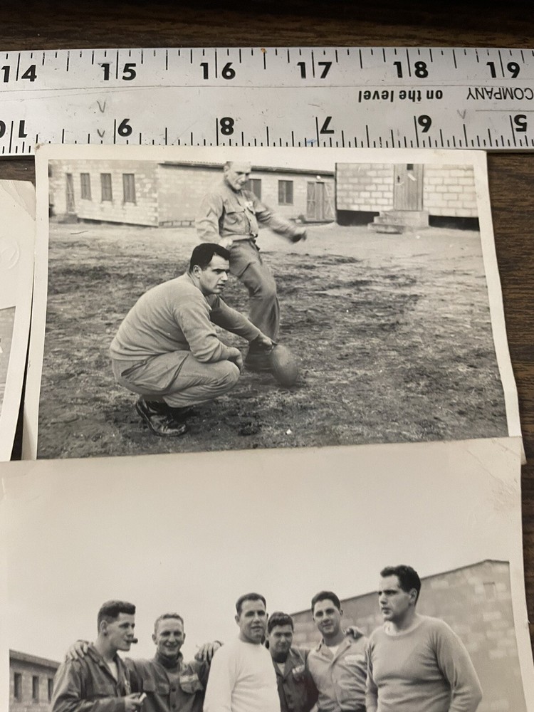 WWII Football Photos Army 4th Infantry Germany Soldiers Rare Camp Barracks
