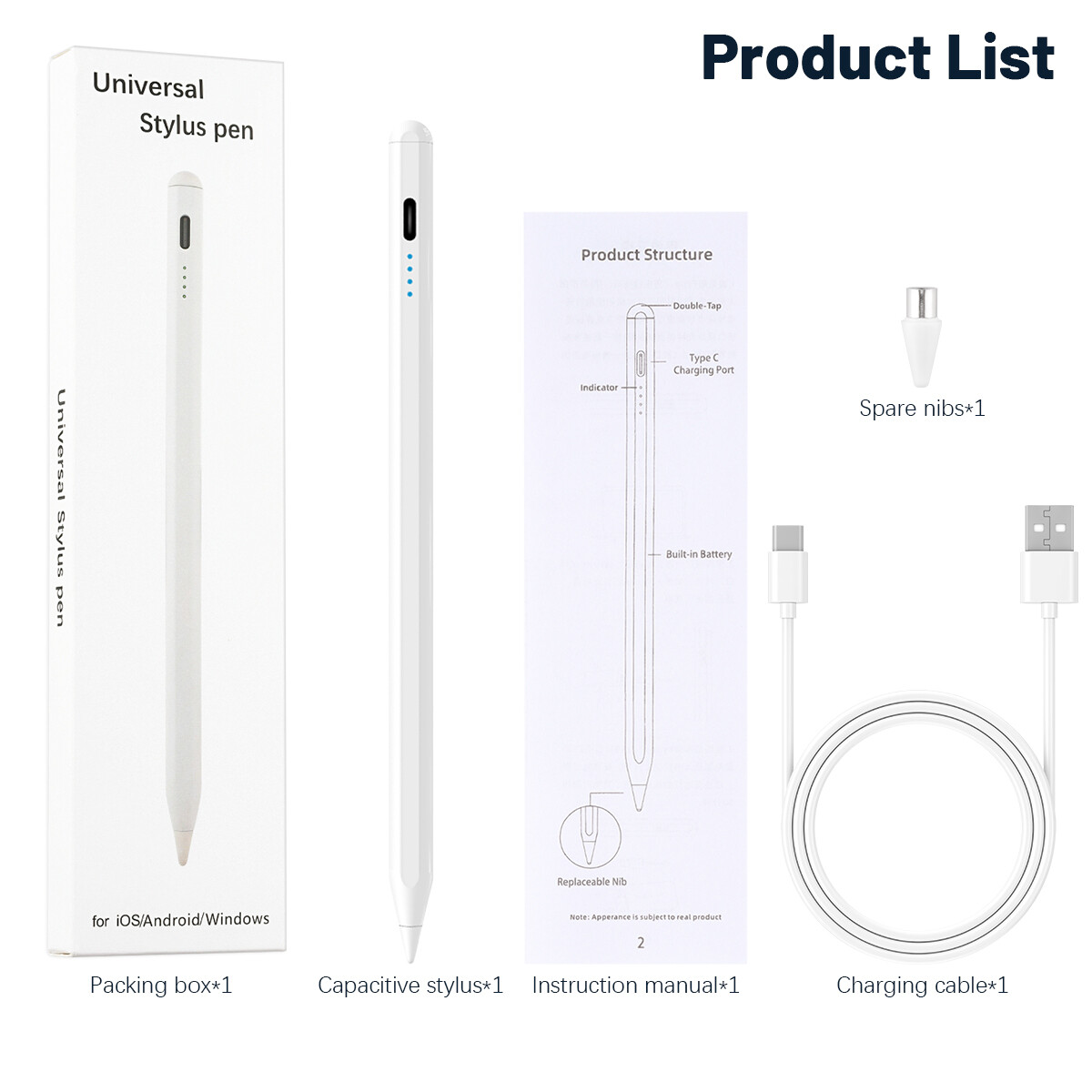 Universal Stylus Pencil For iPad iPhone Android Phone Tablet Capacitive Pen NEW