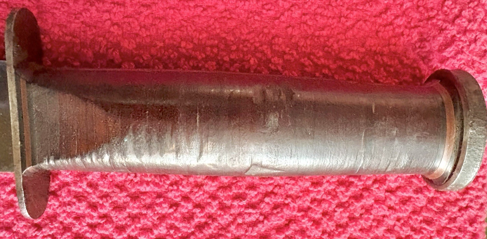 WWII WESTERN G46-8 FIGHTING KNIFE BLUED BLADE WITH CORRECT WWII LEATHER SHEATH