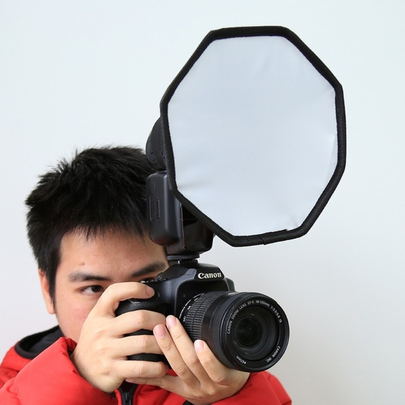20cm Foldable Flash Reflector Octagon Softbox for Camera Lighting Modifier