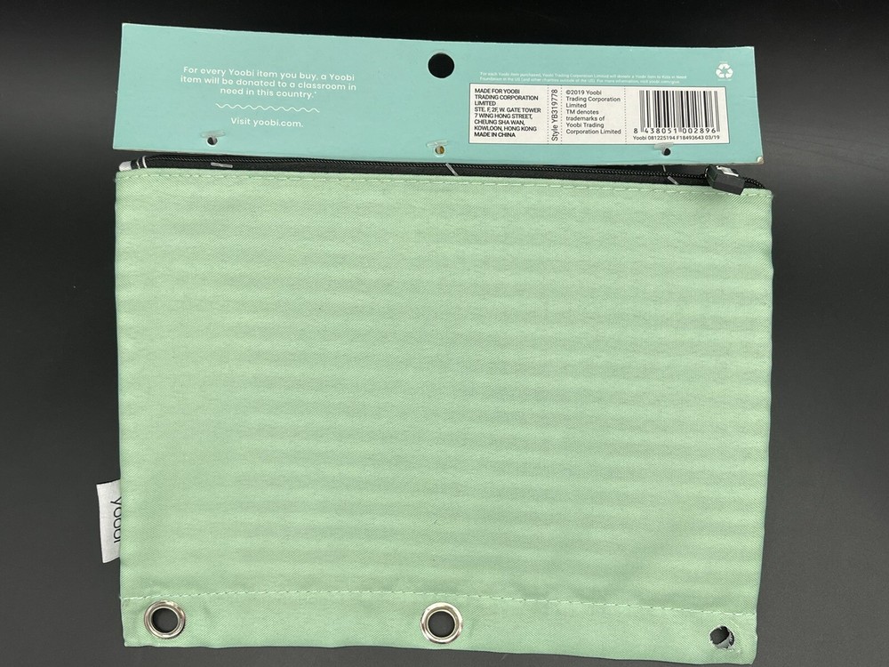 Yoobi Binder Zip Case CHILL VIBES Binder NEW