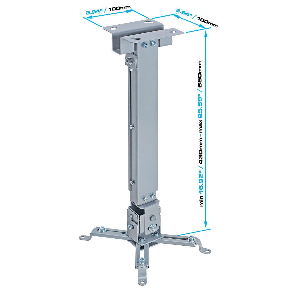 Adjustable Projector Bracket Ceiling Mount Extendable Length Tilt Universal Type