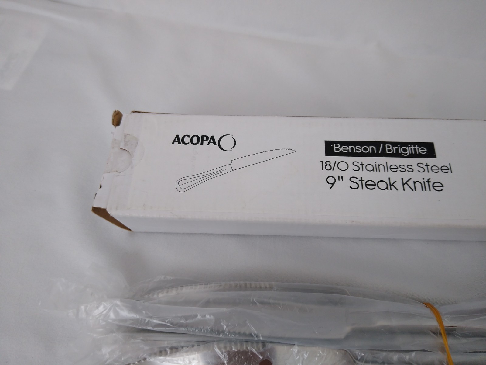 Acopa 18 0 Stainless Steel 9 in Steak Knife 11 Pack Benson Brigitte Flatware