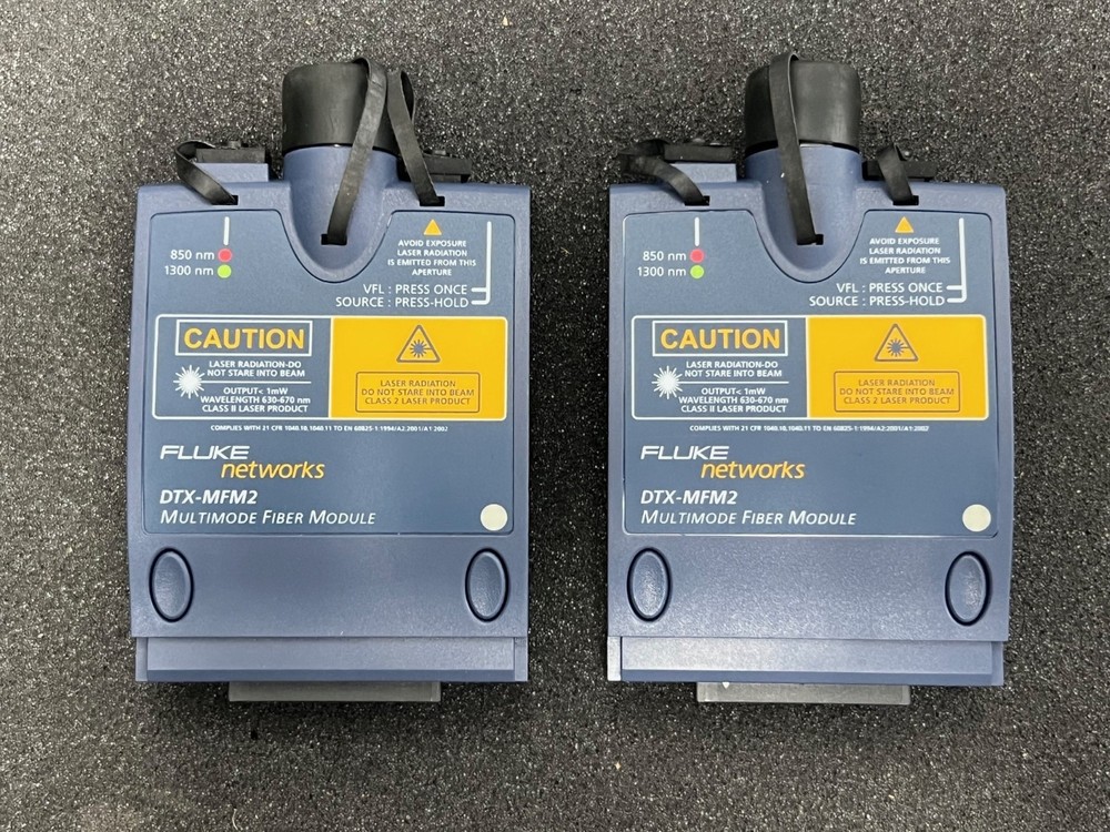 FLUKE NETWORKS DTX-MFM2 MULTI MODE FIBER OPTIC TESTING MODULE SET