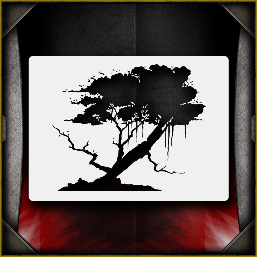 Oak Tree 2 -  Airbrush Stencil Template Airsick
