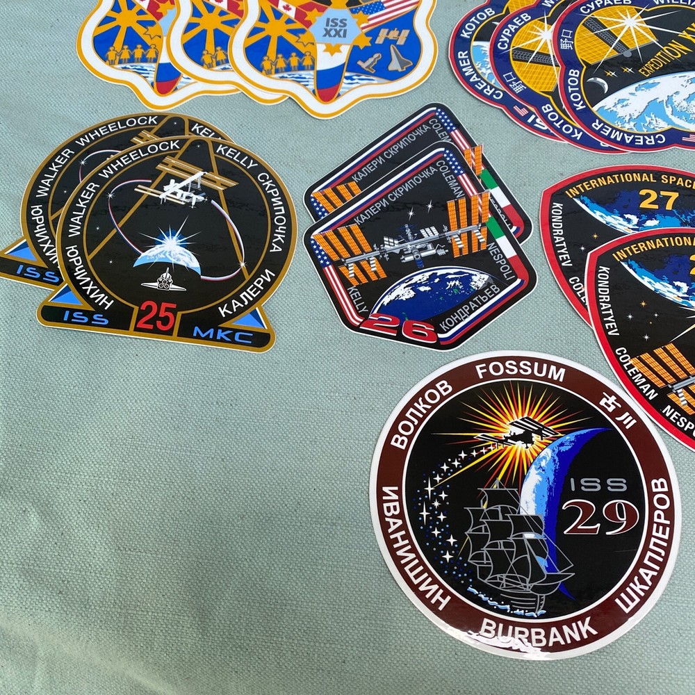 NASA Space Program Expedition ISS Space Station Sticker Lot 20 Crew Patch Logo